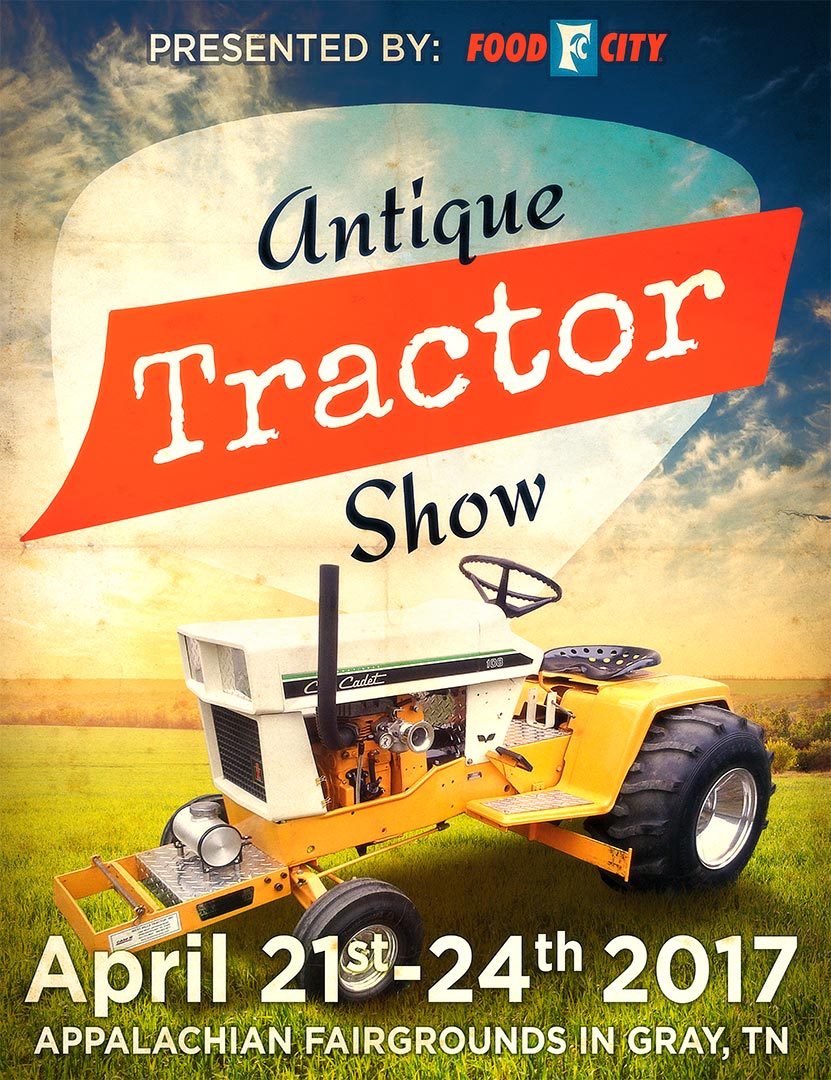 Fallon Ray Art Graphic Design Layout Illustration Poster Iron Man Sign Stanchion Food City Antique Tractor Show